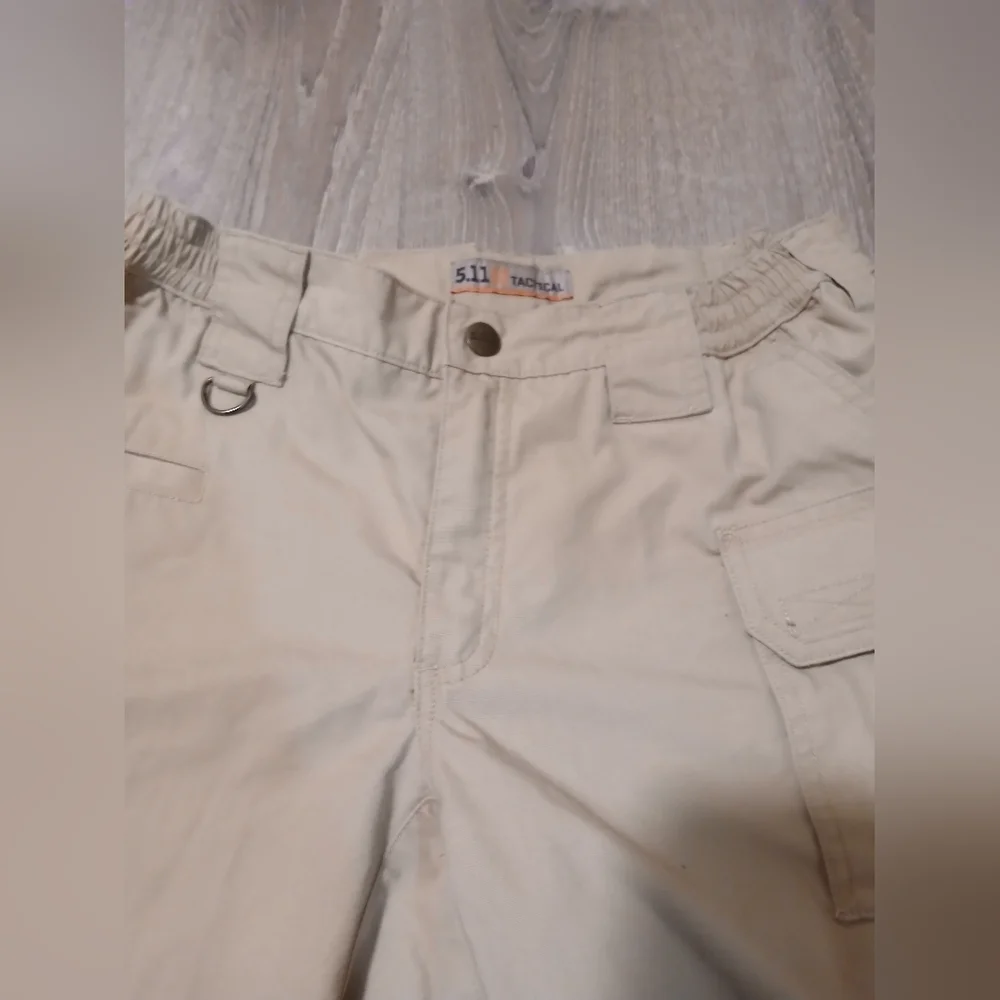 511 Tactile Womens Work Pants. Khaki. Size 10. Fixed Waistband. Many Pockets.